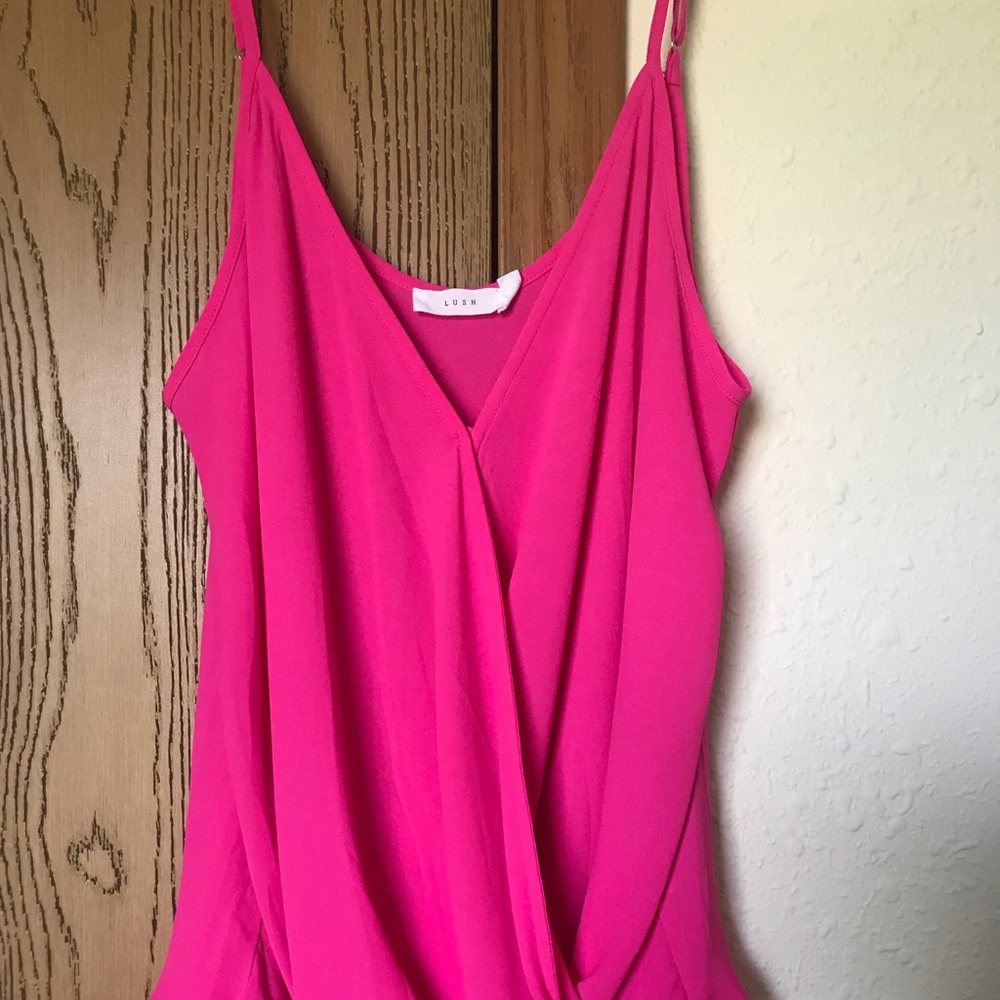 Lush pink tank top